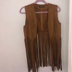 Brown Fringe Vest